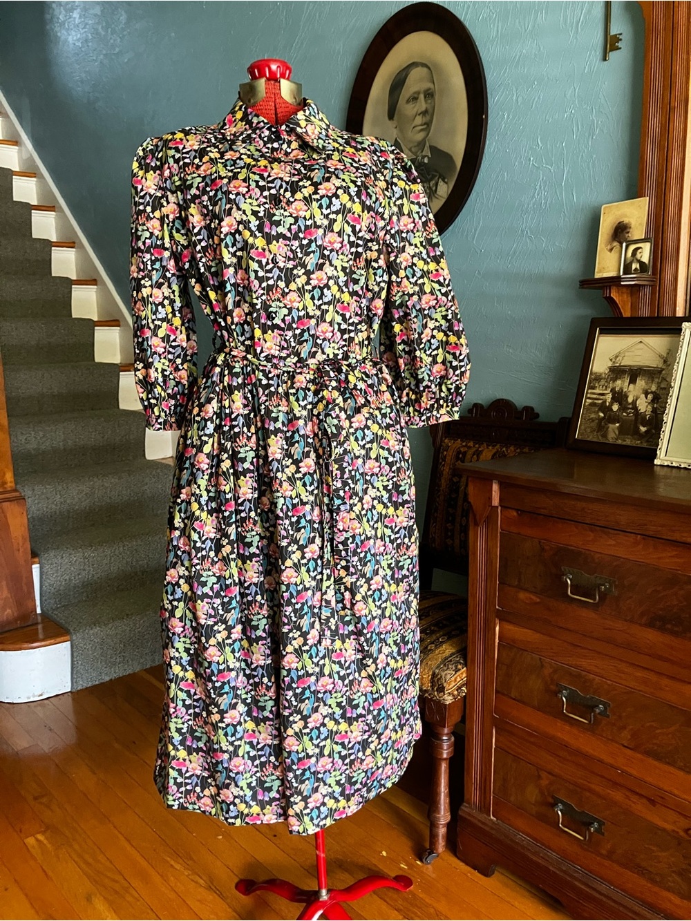 NWOT Wildseed Stitches Liberty of London Floral Puff Sleeve Shirtdress M/L